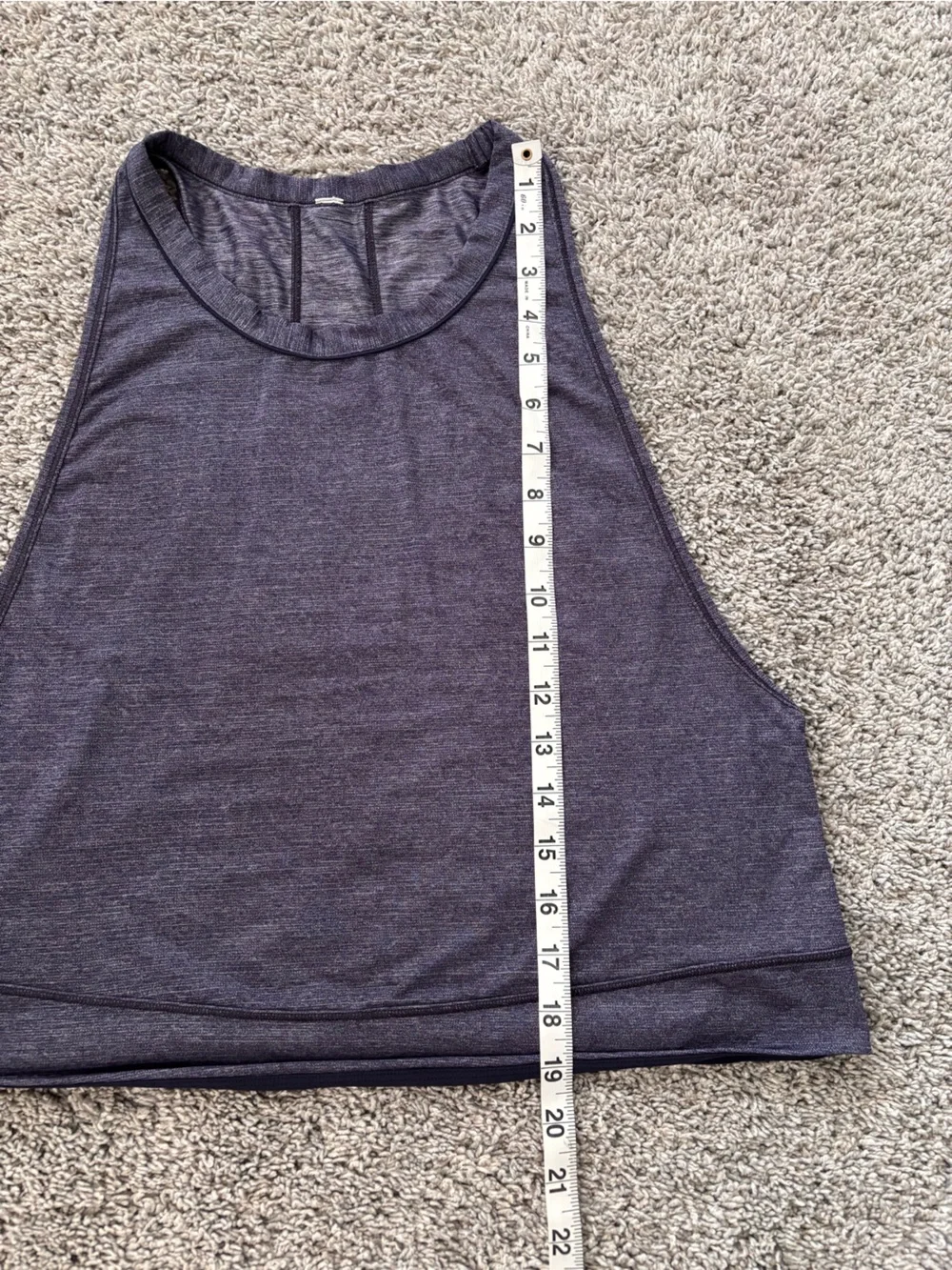 Lululemon Pace Perfect Loose Semi Cropped Athletic Tank Top Size 6 No size tag